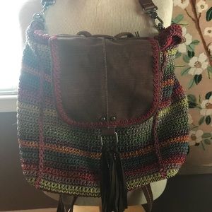 The Sak crochet bag purse with backpack straps